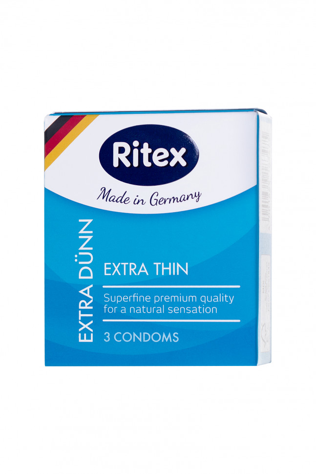 Презервативы Ritex EXTRA DÜNN №3, ультра тонкие, латекс, 18 см