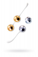 Вагинальные шарики Nalone Yany, металл, синие, 15,5 см