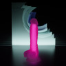Фаллоимитатор, светящийся в темноте, Beyond by Toyfa, Tony Glow, силикон, прозрачный, 20 см