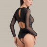 Эротическое боди Waname Grace с длинными рукавами черное