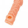 Насадка KOKOS реалистичная с дополнительной стимуляцией, TPE, телесная, 15.6 см