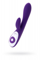 Вибратор с клиторальным стимулятором Nalone Rhythm X2, силикон, фиолетовый, 21,6 см