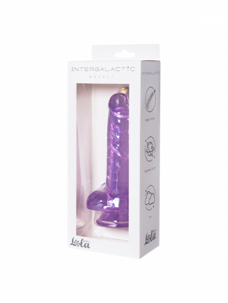 Прозрачный дилдо Intergalactic Rocket Purple 7083-02lola