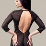Эротический комбинезон Waname Preciosity с рукавами ¾ черный (54-56)