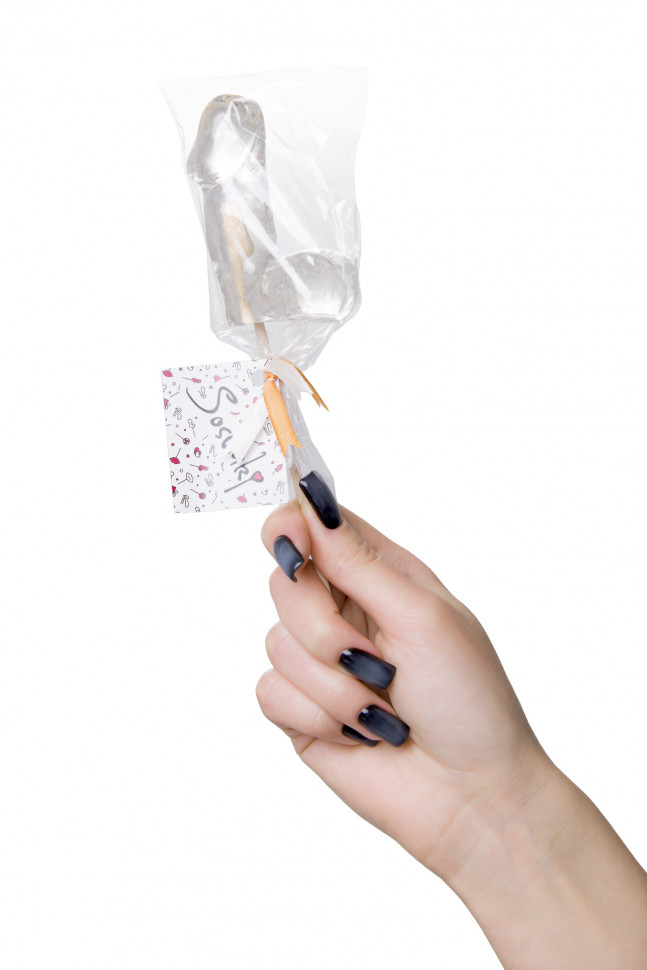 Леденец Sosuчki, «Пенис Amaretto», средний, оранжевый, 80гр