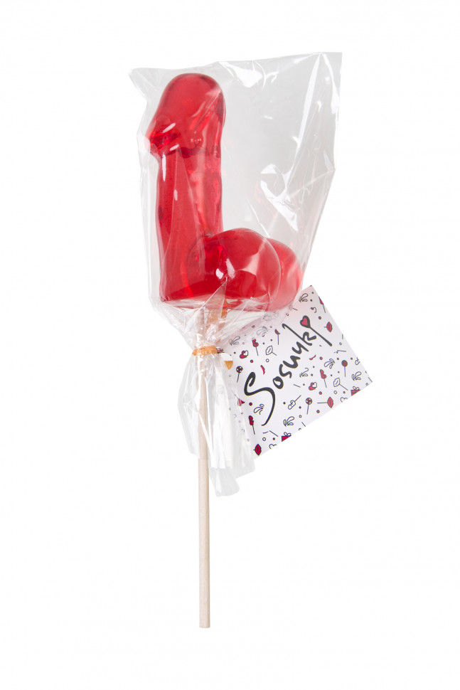 Леденец Sosuчki, «Пенис Amaretto», средний, оранжевый, 80гр