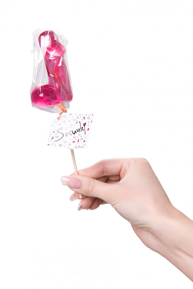 Леденец Sosuчki, «Пенис Amaretto», средний, оранжевый, 80гр