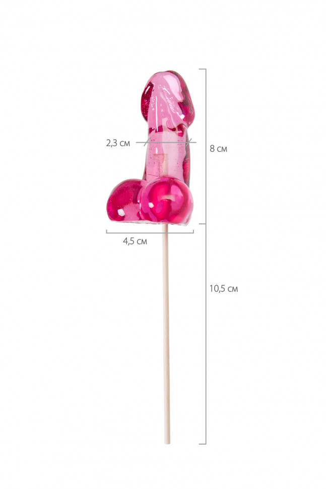 Леденец Sosuчki, «Пенис Amaretto», средний, оранжевый, 80гр