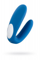 Многофункциональный стимулятор для пар Satisfyer Partner Whale, силикон, голубой, 17см