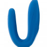 Многофункциональный стимулятор для пар Satisfyer Partner Whale, силикон, голубой, 17см