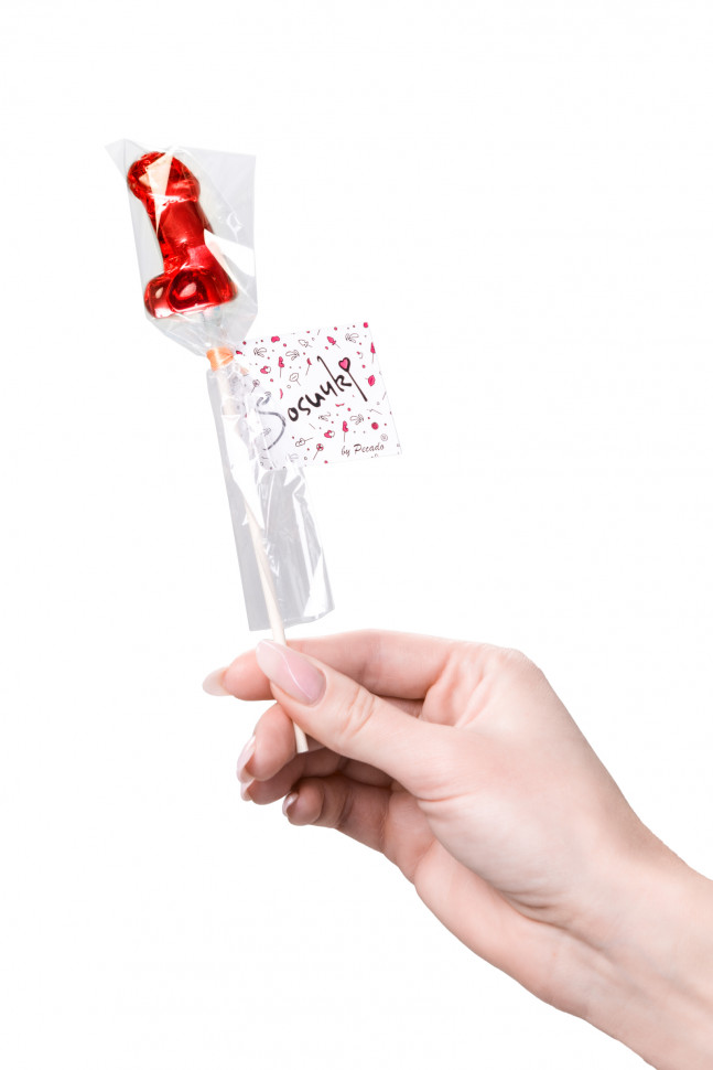 Леденец Sosuчki, «Пенис Amaretto», мини, оранжевый, 42 гр., 2 шт.