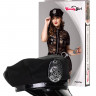 Костюм полицейской Candy Girl Porsche (комбинезон, головной убор, наручники) черный, 2XL
