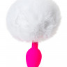 Анальная втулка с хвостом ToDo by Toyfa Sweet bunny, силикон, розовая, 13 см, Ø 2,8 см, 43 г