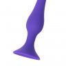 Анальная втулка Штучки-дрючки  M, Силикон, Фиолетовый, 12,5 см