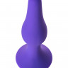 Анальная втулка Штучки-дрючки  M, Силикон, Фиолетовый, 12,5 см