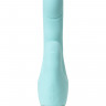 Вибратор с клиторальным стимулятором L'EROINA by TOYFA Crystal, силикон, голубой, 18,3 см