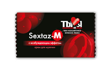 Крем возбуждающий Ты и Я  "Sextaz-M" для мужчин 1,5 г,20 шт в упаковке